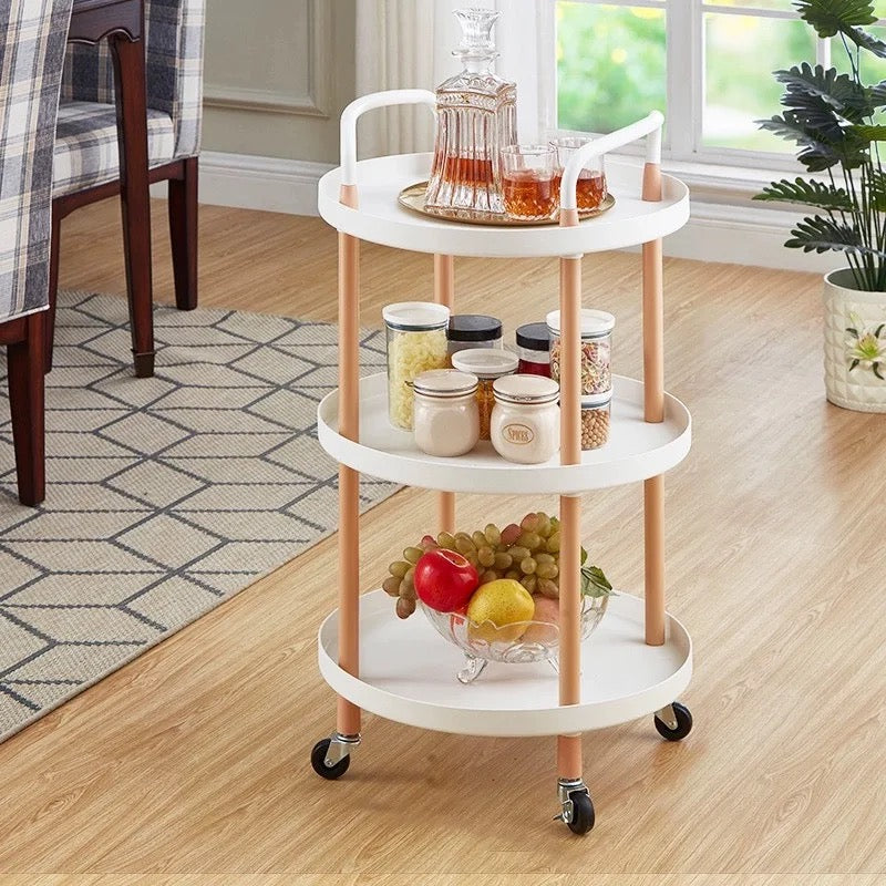 3-TIER LUXURY MOVABLE TROLLEY