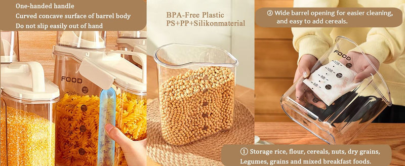 Food Storage Containers with Measuring Cup