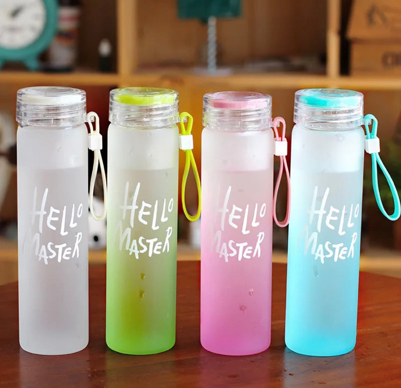 Hello Master Glass Water Bottle