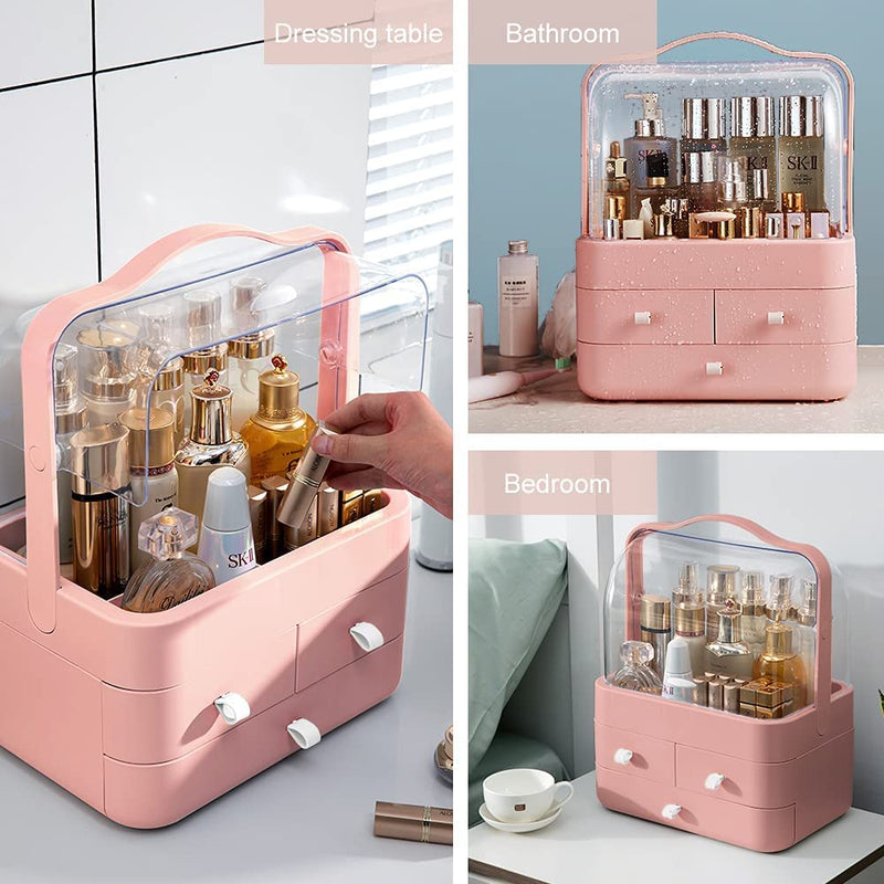 Acrylic Double Door Cosmetic Organizer