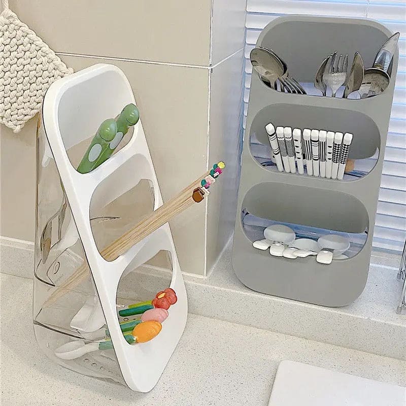 3 LAYER MULTIFUNCTIONAL CUTLERY ORGANIZER