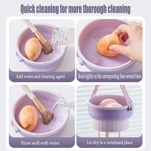 Silicone Makeup Brush Cleaner Bowl