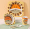 5PCs Bamboo Kids Serving Tray