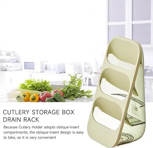 3 LAYER MULTIFUNCTIONAL CUTLERY ORGANIZER