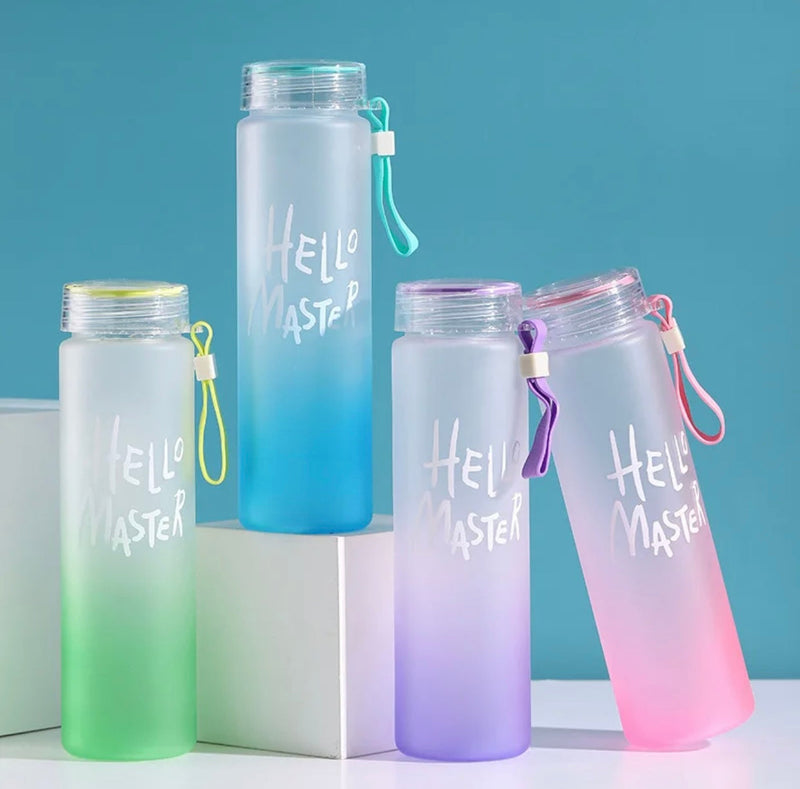 Hello Master Glass Water Bottle