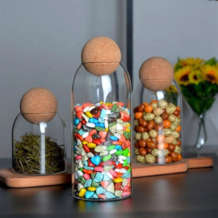 Boll Cork Glass Storage Jar