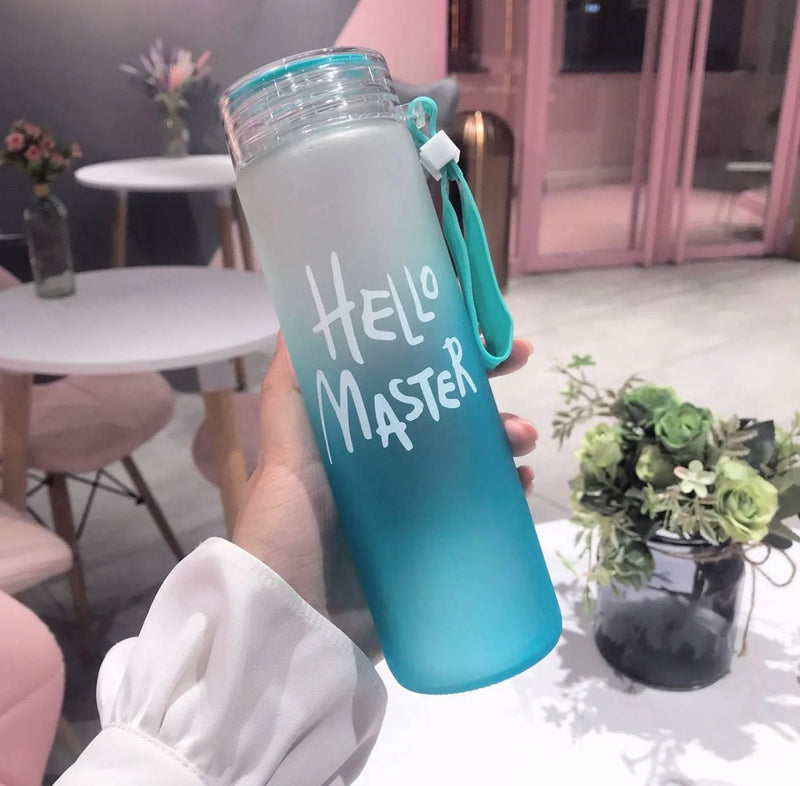 Hello Master Glass Water Bottle