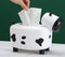 Cow Tissue Box With Toothpick Holder