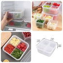 4 Compartment Refrigerator Storage Box