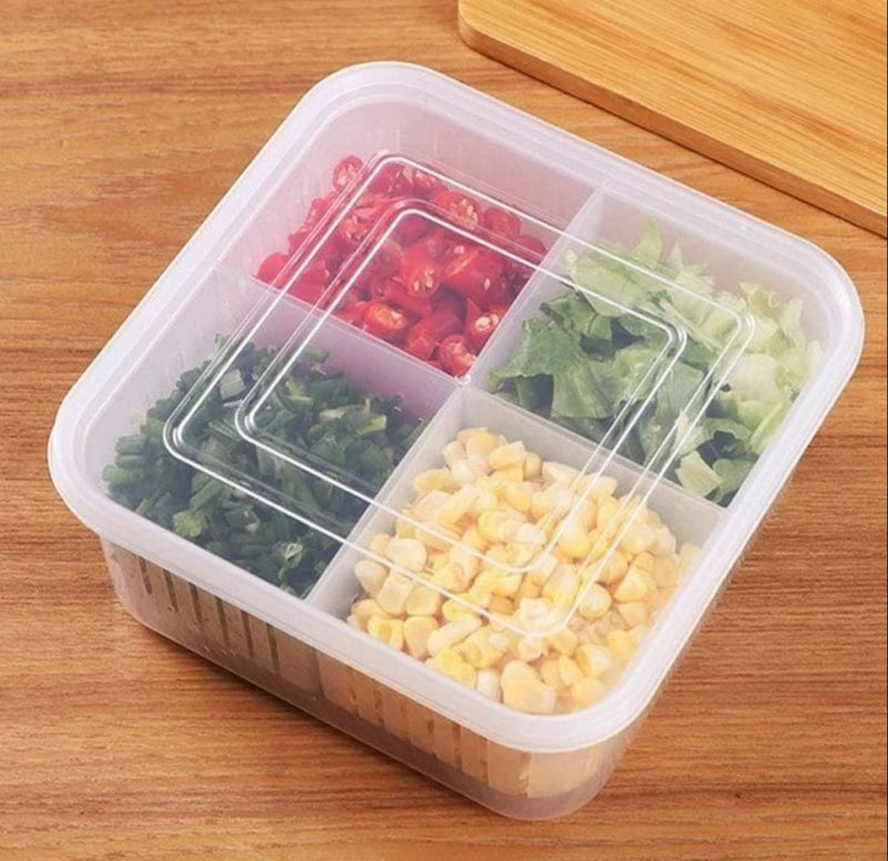 4 Compartment Refrigerator Storage Box