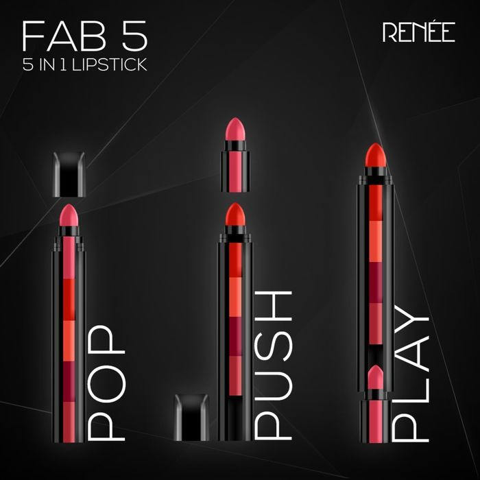 Matte Finish 5 in 1 Lipstick-Buy One Get One Free-Premuim Quality-Azadi Sale