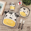 5PCs Bamboo Kids Serving Tray