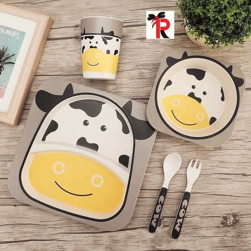 5PCs Bamboo Kids Serving Tray