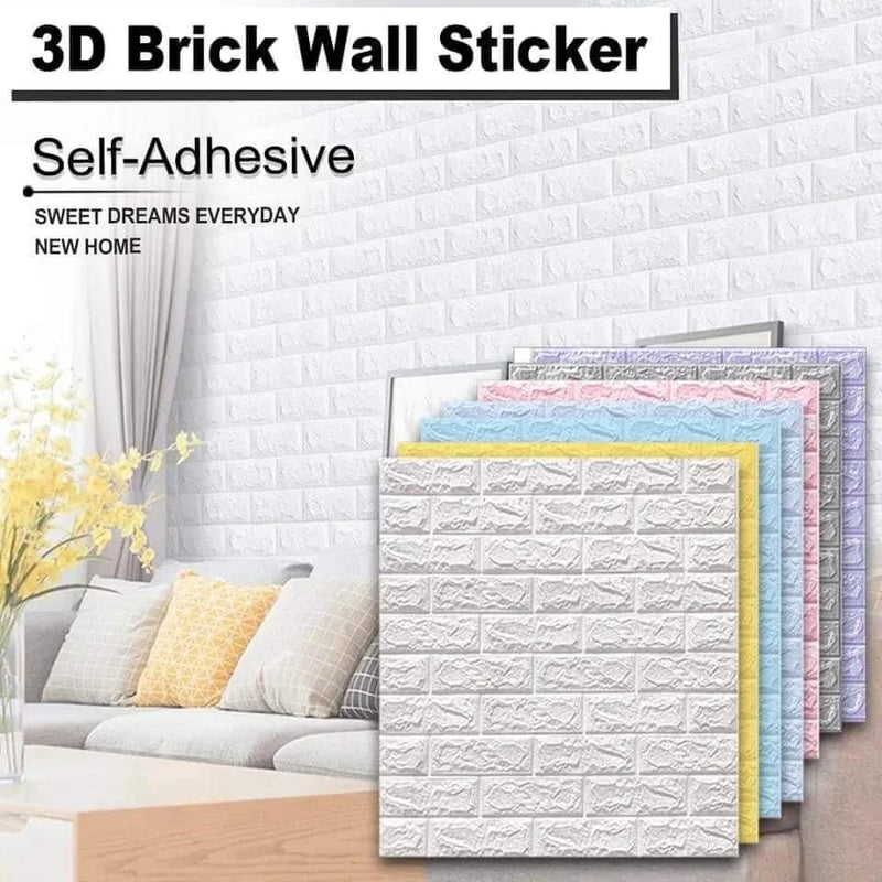 Self Adhesive 3D Brick Wall Sheets